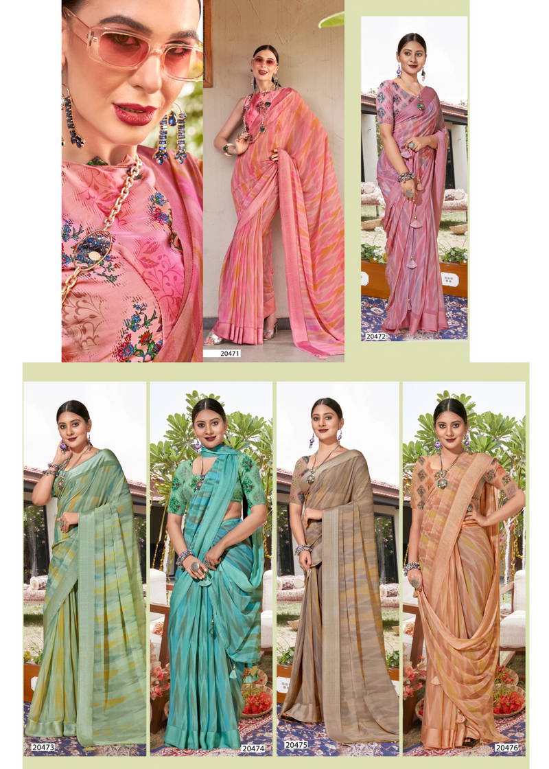 Falguni Vol 6 By Vallabhi Printed Georgette Sarees Wholesale Online
